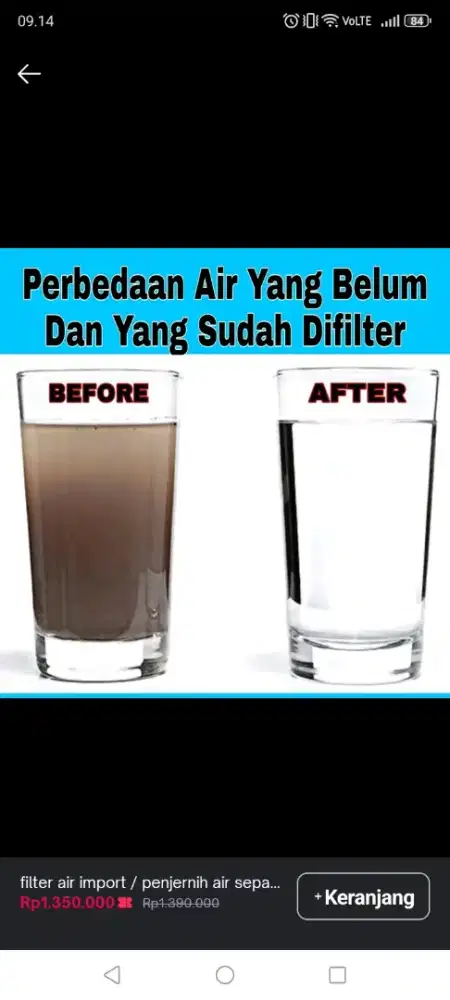 Sepaket filter penjernih air