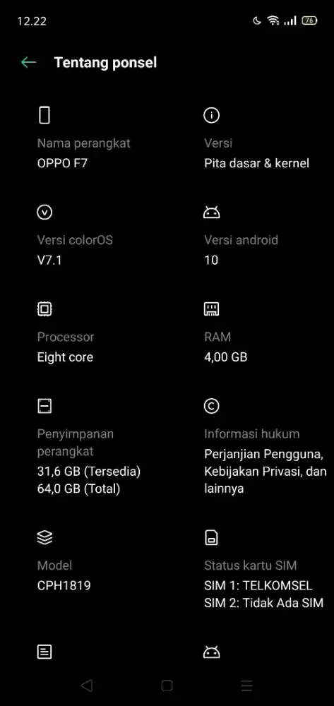 Oppo f7 ram 4/ 64