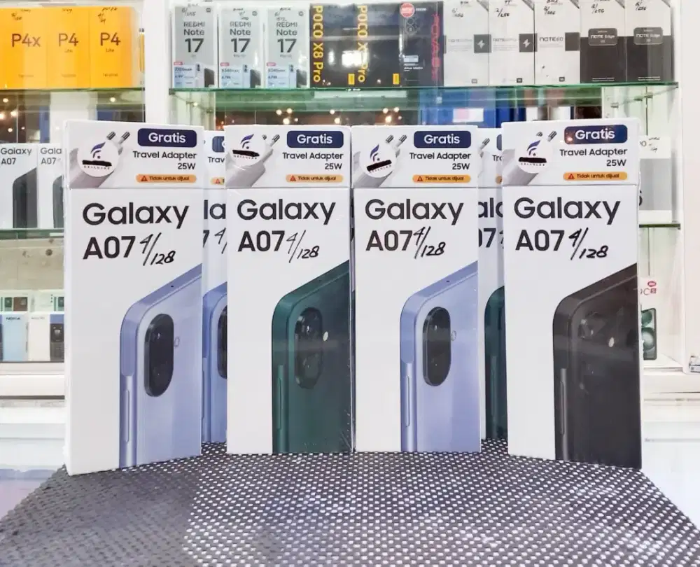 BARU..SAMSUNG A07 RAM 4+4/128 SEGEL/GARANSI RESMI.