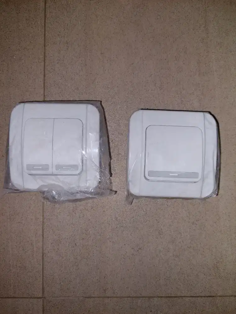 Single & double switch for flush mounting (9pc)
