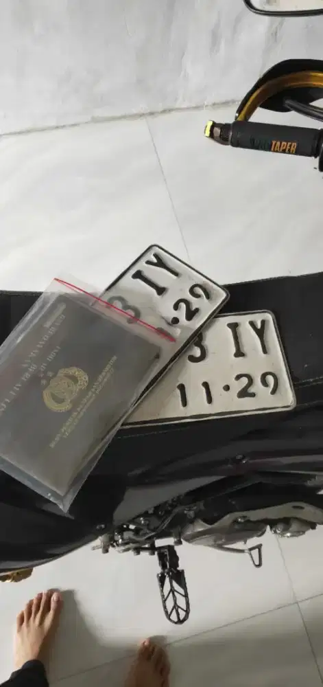 Yamaha scorpio ss lengkap plat seri medan pajak plat hidup panjang