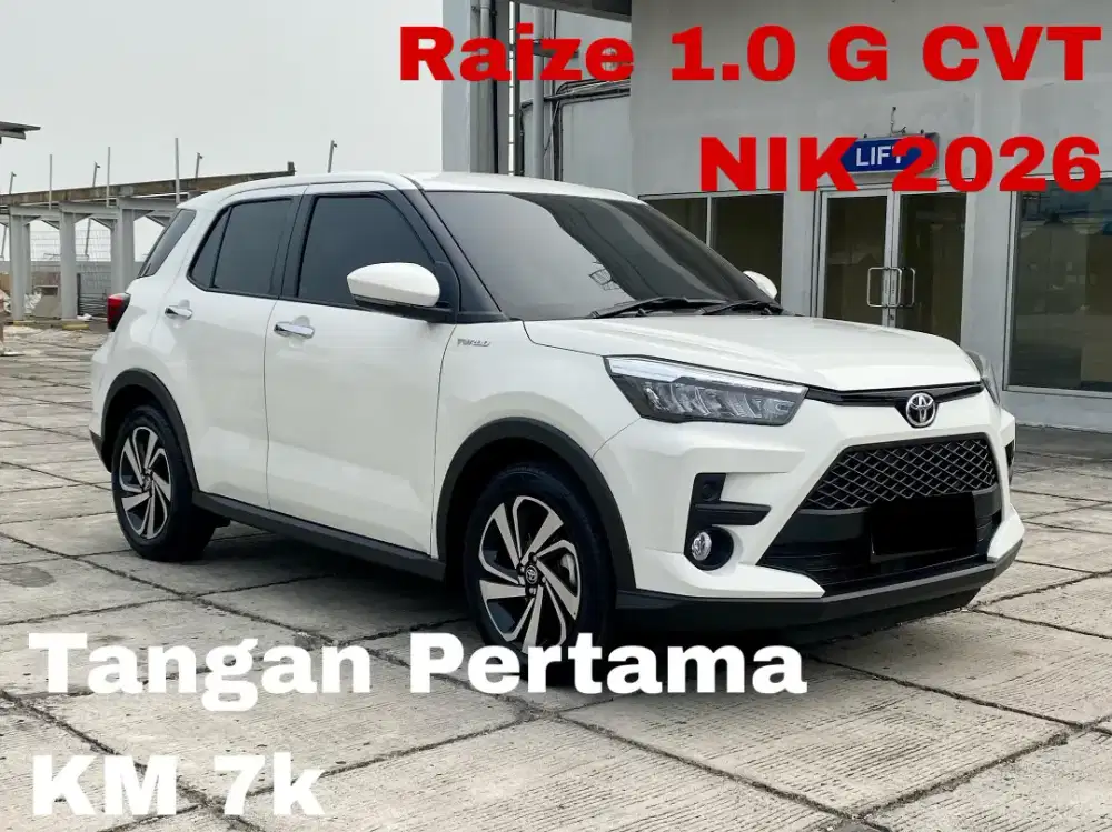 Like New Km 7rb / Toyota Raize 1.0 G CVT Matic 2026 putih