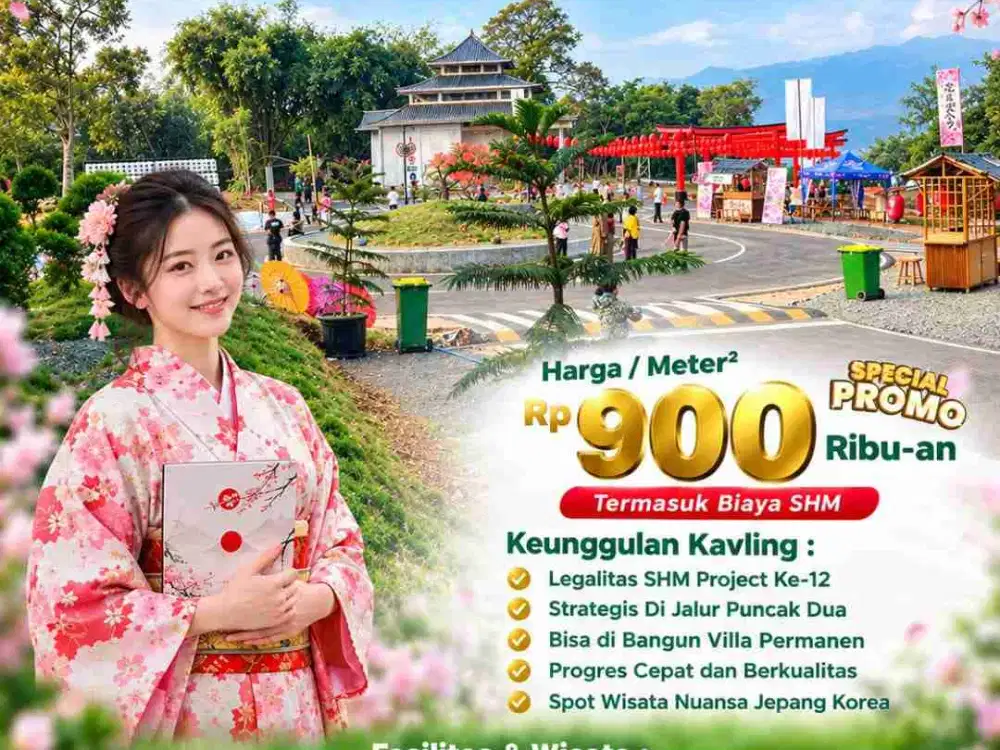 JUAL TANAH MURAH SHM NUANSA ORIENTAL KOREAN & JAPANESE STYLE BOGOR TIMUR