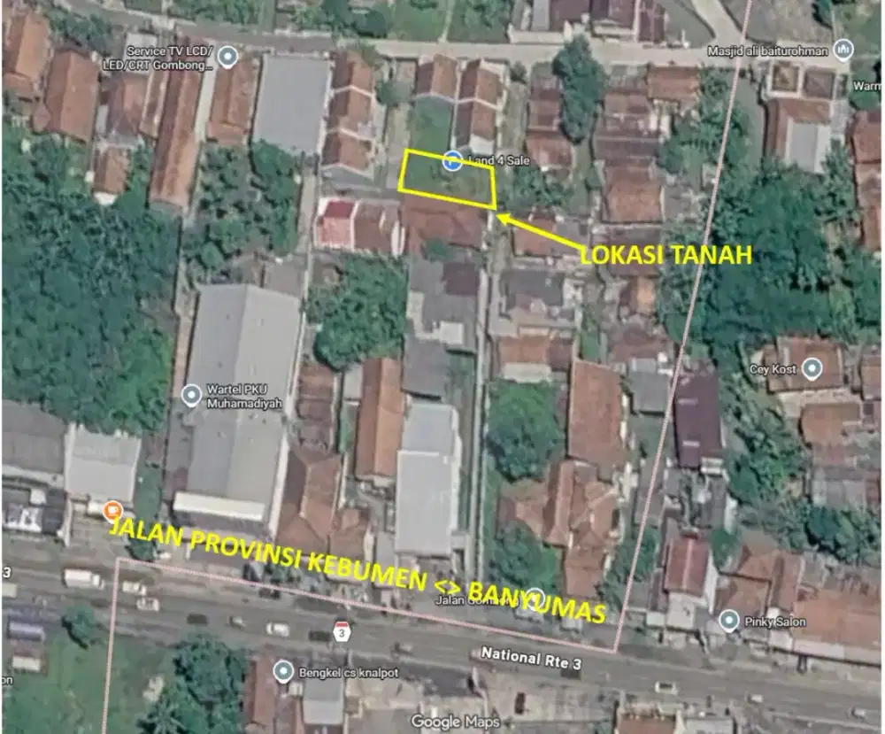 Tanah Kavling  160m2, Dekat Jalan Provinsi .