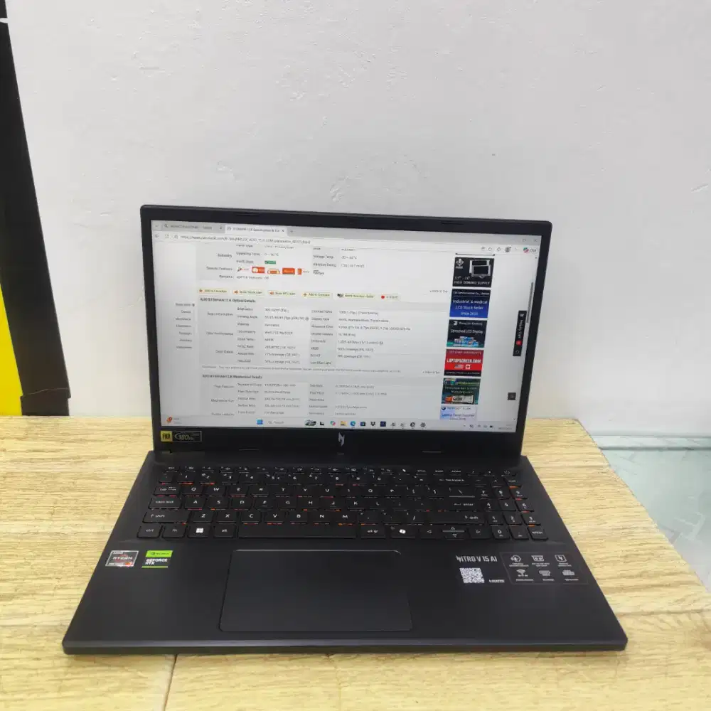 Acer Nitro V 15 Ai AMD Ryzen 7 7445HS Ram 16gb Ssd 512gb Rtx 4050