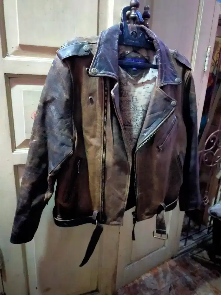 jaket kulit SAINT-SAENS original brown bladus