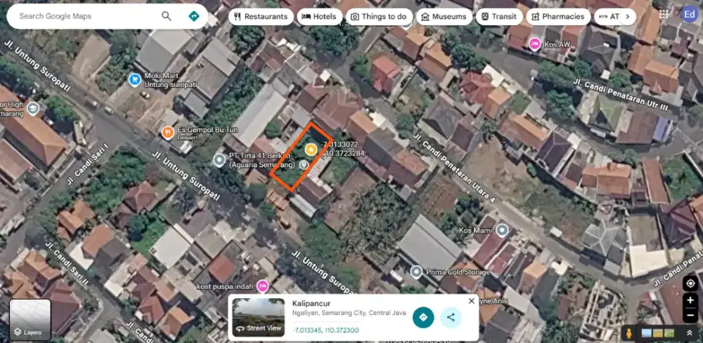Kavling Gudang - Tanah Komersil lokasi Kalipancur, Ngaliyan, Semarang