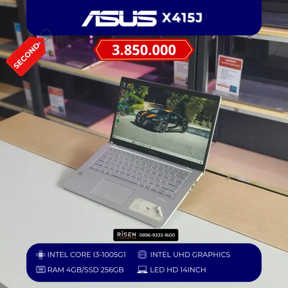 ASUS X415J Intel Core I3-1005G1 RAM 4GB SSD 256GB HD 14Inch Laptop