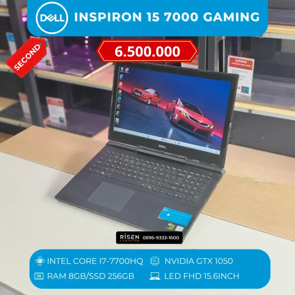 DELL INSPIRION 15 7000 GAMING Intel Core I7-7700HQ 8/256GB FHD 15.6