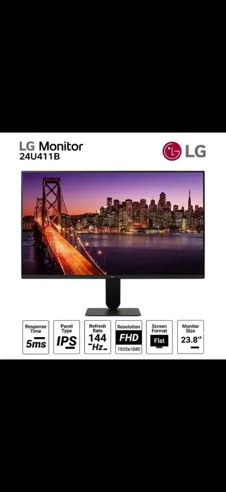 MONITOR LG 24 NEW, AOC 22 NEW, LG 20 INCH SECOND, BACA DESKRIPSI