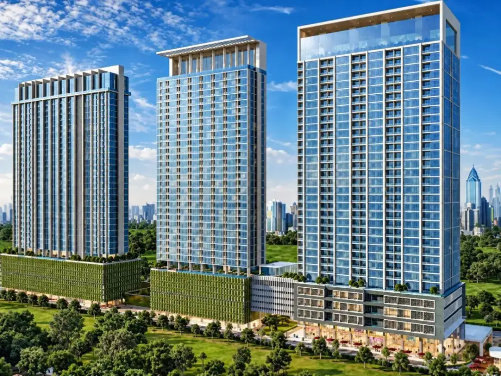 DIJUAL CEPAT MURAH APARTEMEN MENTENG PARK 2 BR SEMI FURNISHED SIAP HUNI