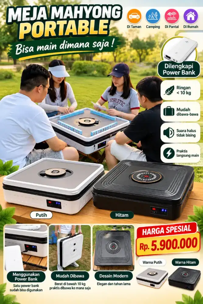 Meja Mahyong Portable