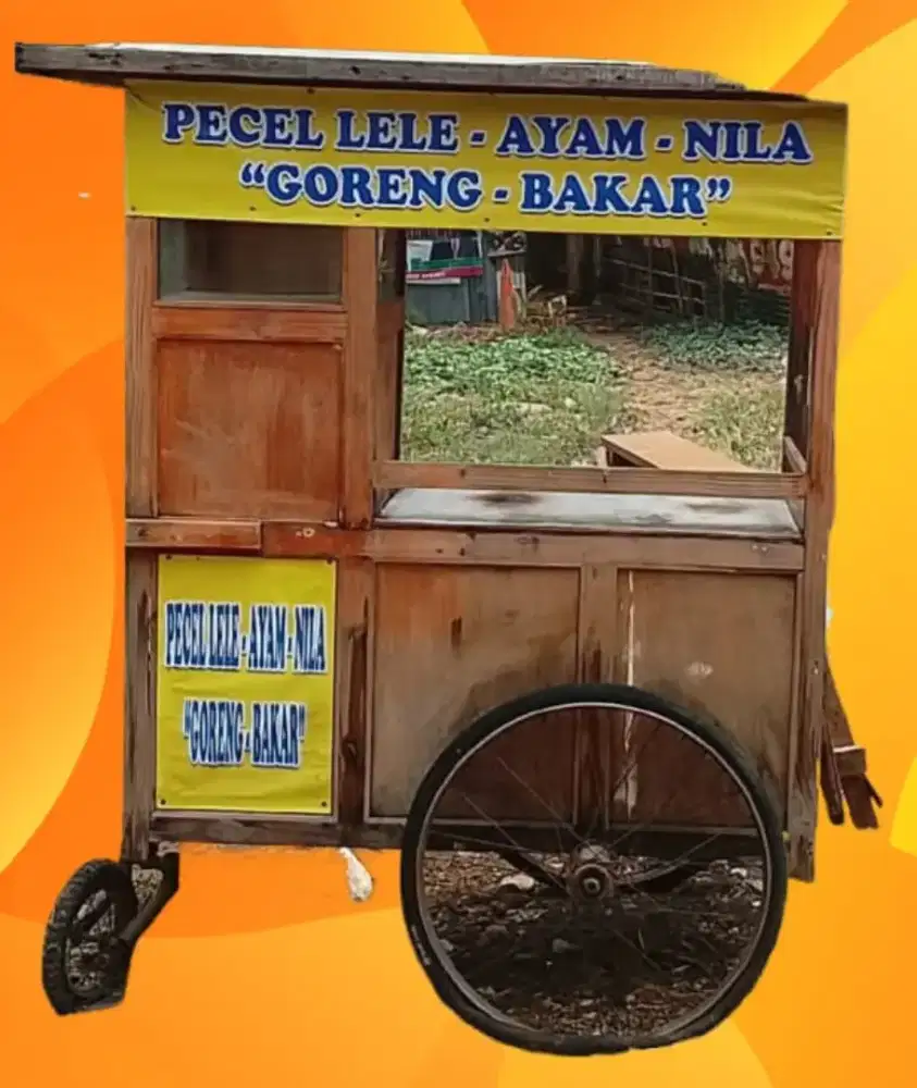 Gerobak dorong buat jualan kondisi bekas