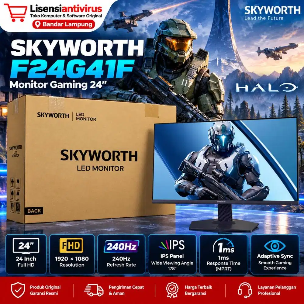 Monitor SKYWORTH GAMING MONITOR 24 INCH F24G41F IPS FHD 1080P HDMI 1MS