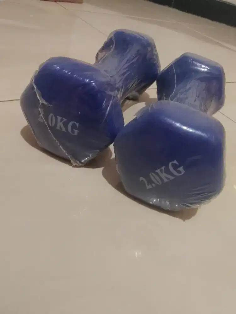 Paket Barbel sepasang 2kg kondisi Baru
