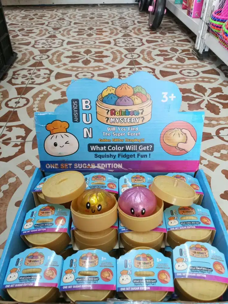 mainan anak squishy dumpling gliter