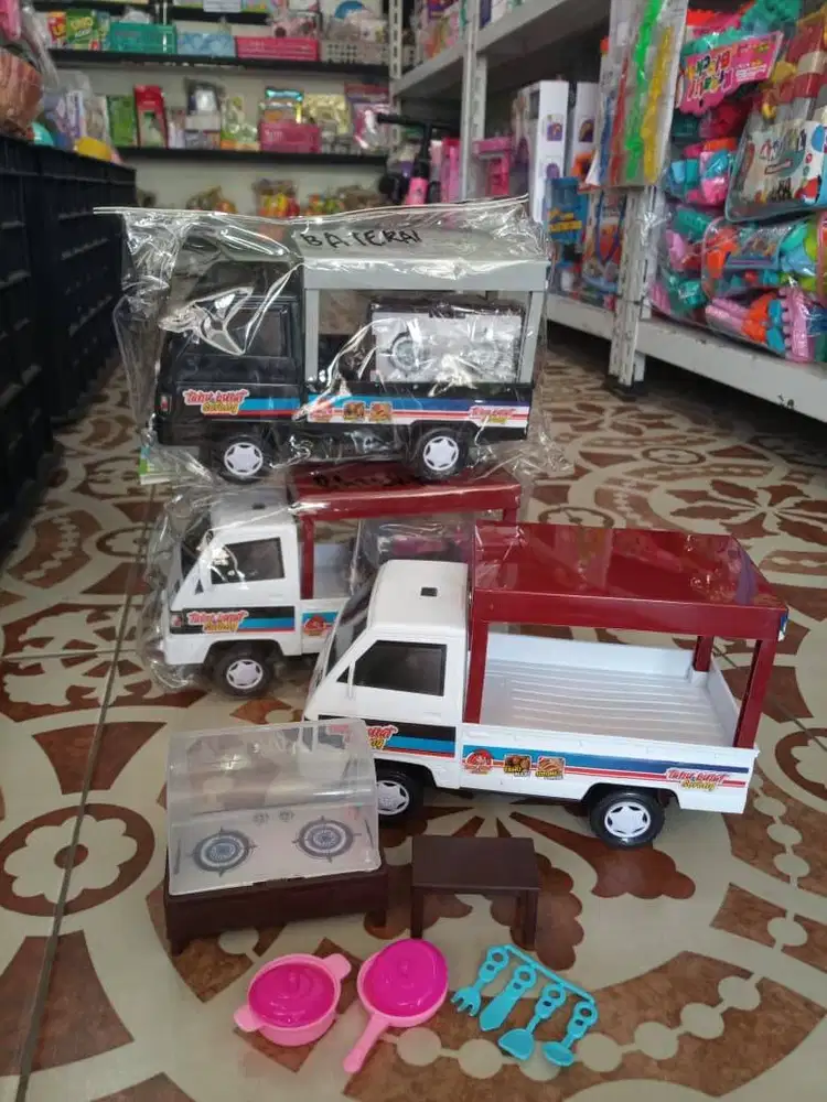 mainan anak pickup tahu bulat batre