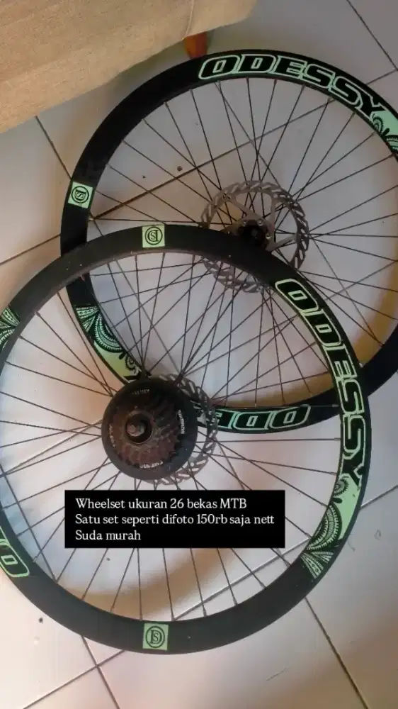 Part sepeda MTB bekas ukuran 26