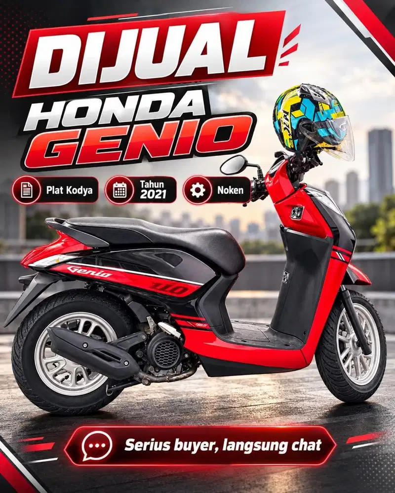 DIJUAL MOTOR SCOOTER HONDA GENIO 2021 PLAT KODYA