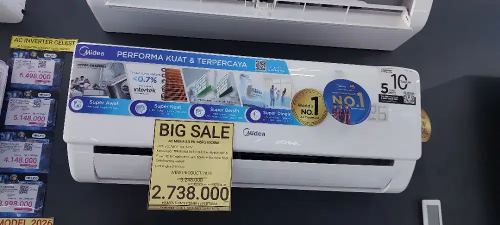 Midea 0.5PK Kredit DP 0 Bunga Mulai 0%