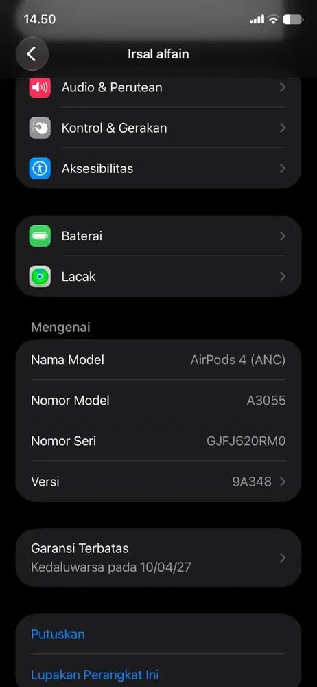Irpods gen 4 anc 2026 garansi ibox. On