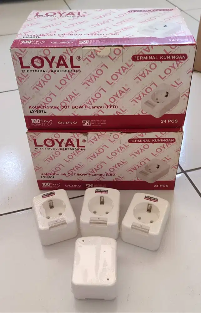 Stop Kontak Loyal 1 Lubang + Lampu Led7000