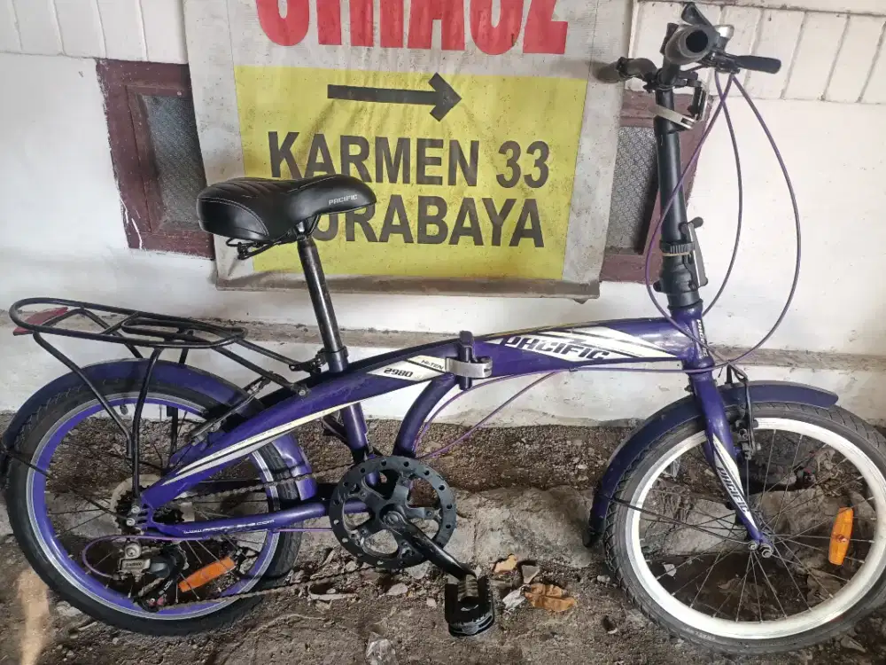 Sepeda lipat uk20 barang original kondisi 90 bawaan pabrik