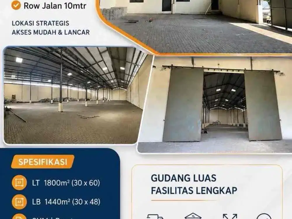 DIJUAL GUDANG MARGOMULYO INDAH