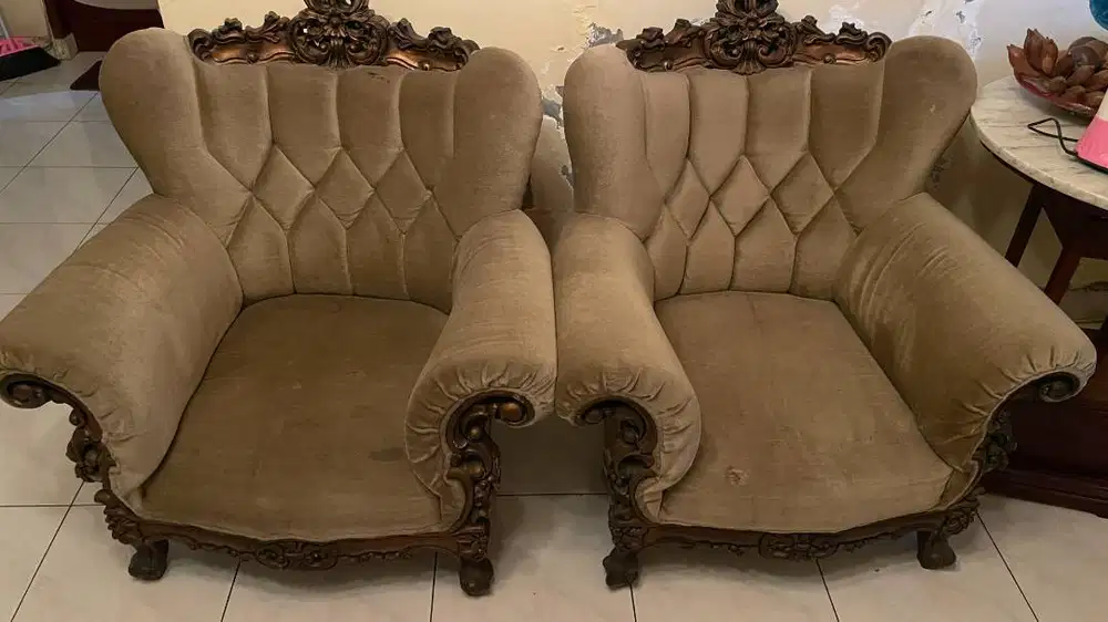 Jual Cepat 4 Kursi Gajah Klasik Ukiran Mewah – Harga Borongan