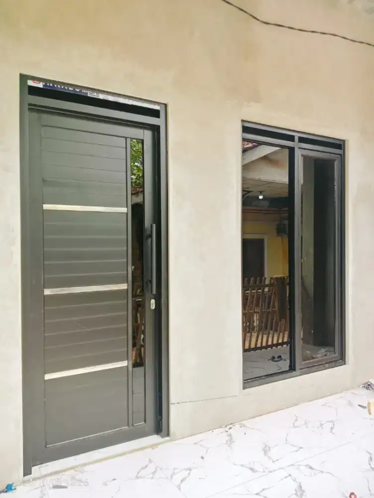 Menerima pemasangan kusen pintu dan jendela aluminium