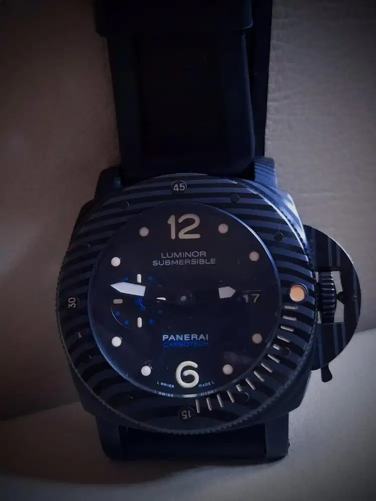 Luminor Panerai Submersible Automatic. Strap Rubber Panjang.