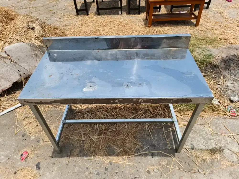 Meja Dapur Stainless ukuran P 100 cm x L 50 cm x T 80 cm