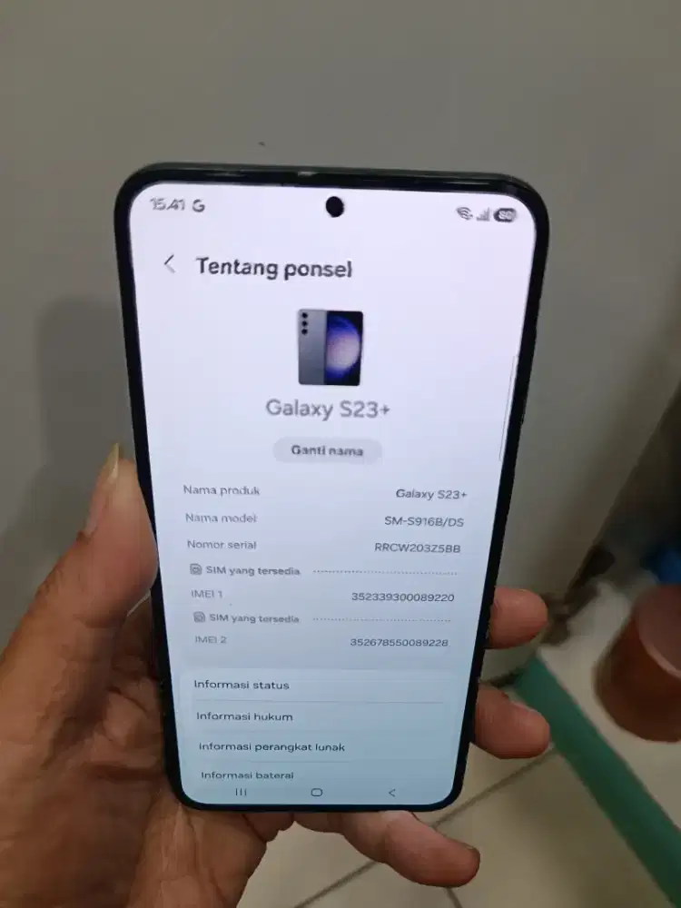 Samsung S23 plus Ram 8/512gb