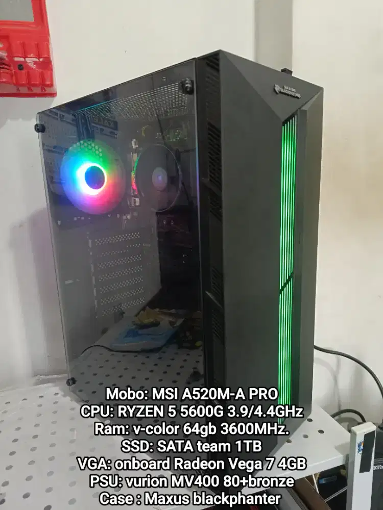 PC multitasking ryzen 5 5600g ram 64gb SSD 1TB