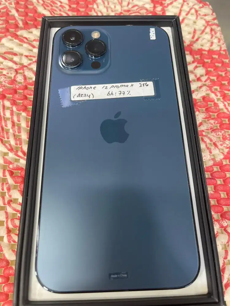 iphone 12 promax 256 blue second