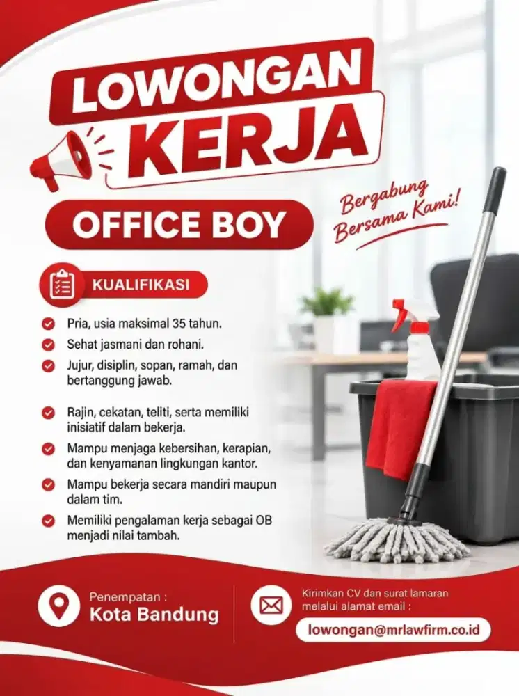 Lowongan Pekerjaan Office Boy