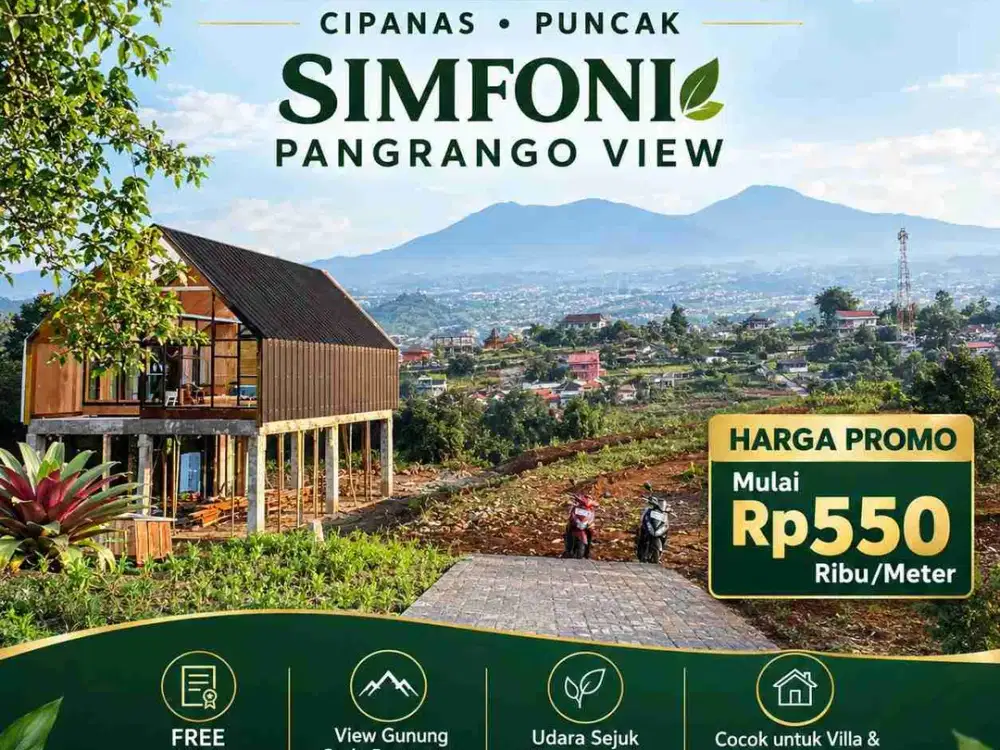 JUAL TANAH SHM MURAH CIPANAS VIEW GUNUNG PANGRANGO