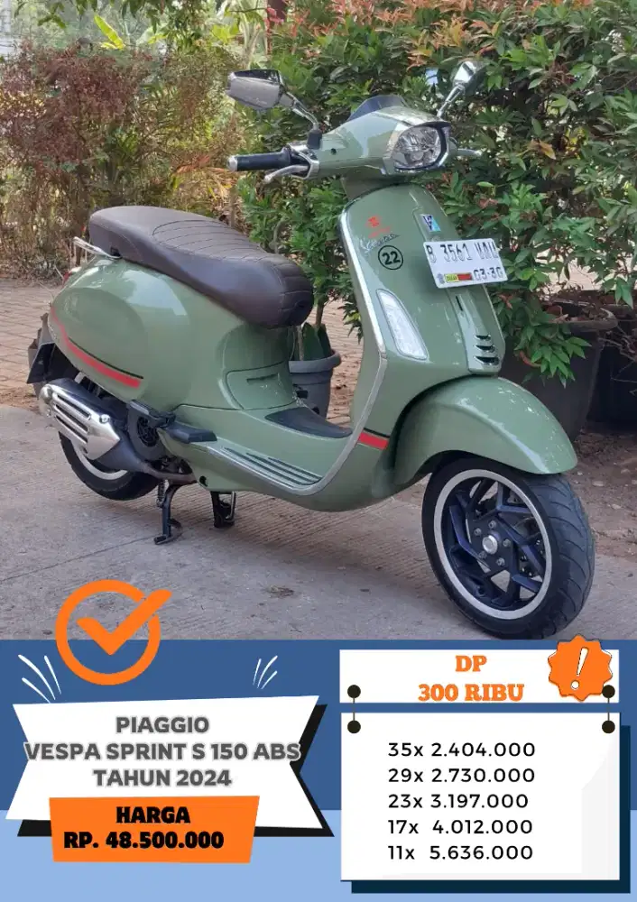 Dp 300 ribu!! VESPA SPRINT 150 S I-GET ABS TAHUN 2024