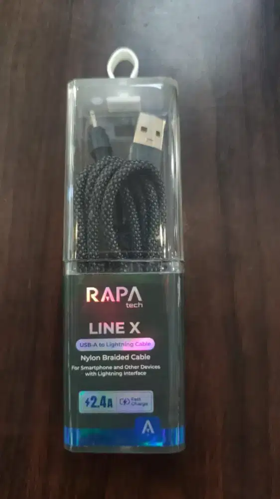 RAPA LINE X USB-A to Lightning Cable – DG1012 - Black