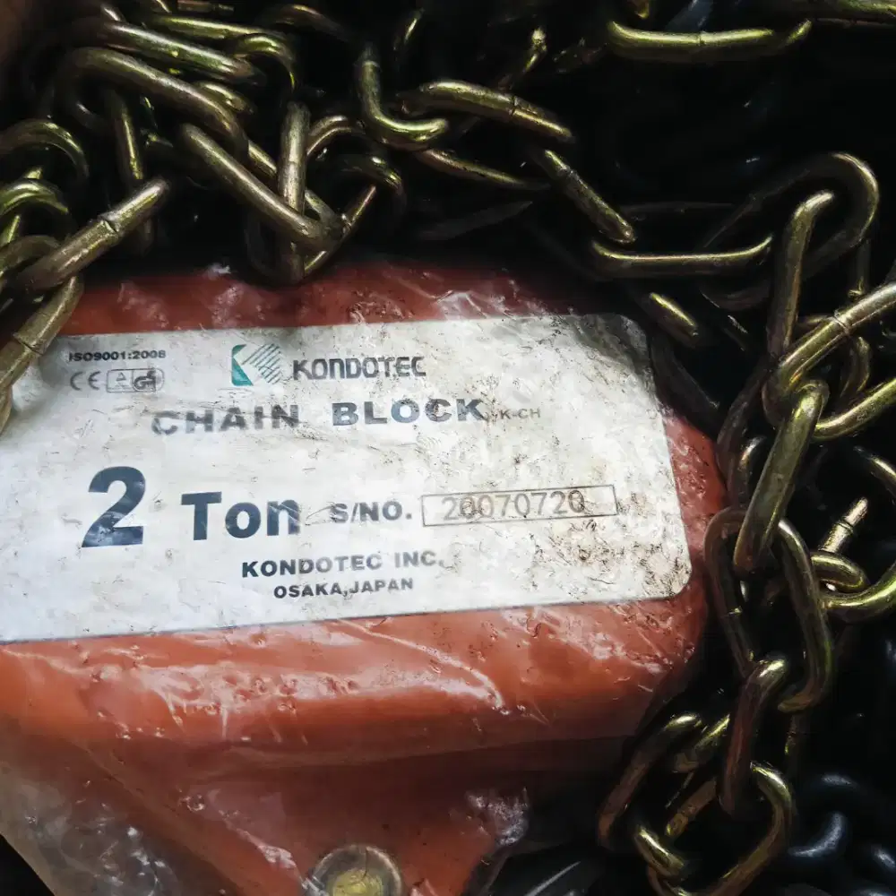 Chain block (takal) 2 ton x 5 meter Kondo Made in japan