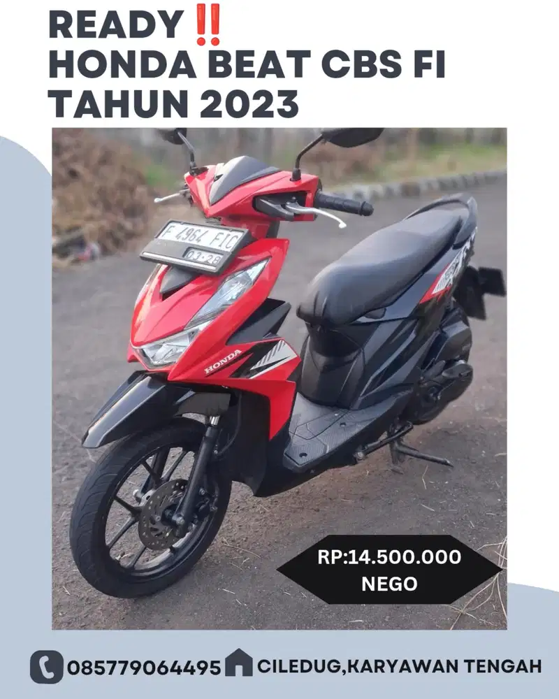 (A) Honda Beat Cbs Sporty Fi tahun 2023