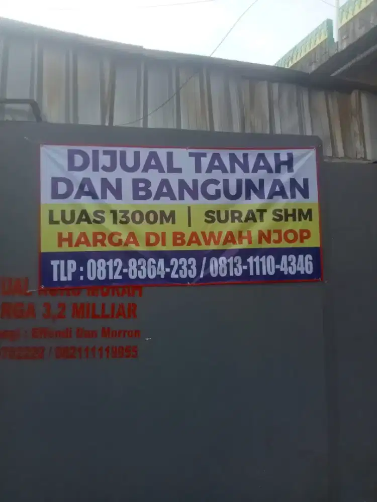 Dijual Tanah harga dibawah NJOP