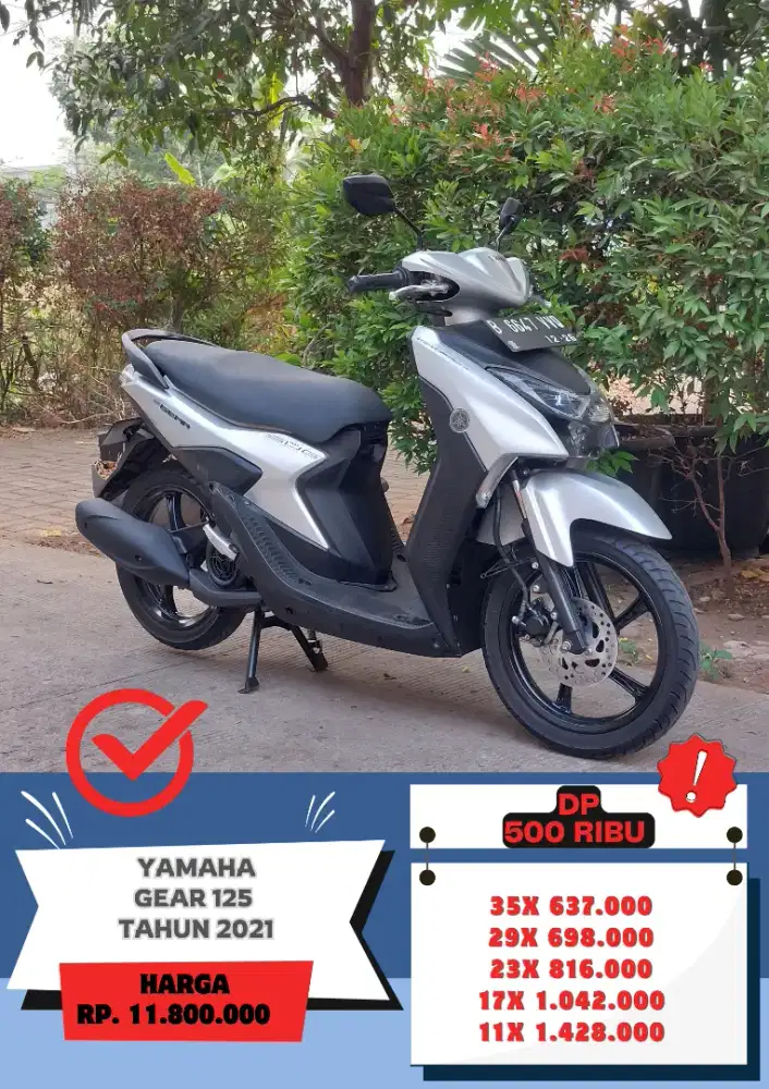 Yamaha Gear 125 Tahun 2021 Gres Siap Pakai