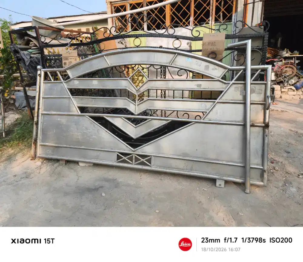 PAGAR PAGER GERBANG PINTU STAINLESS 304 UKURAN 3 METER X 130 CM