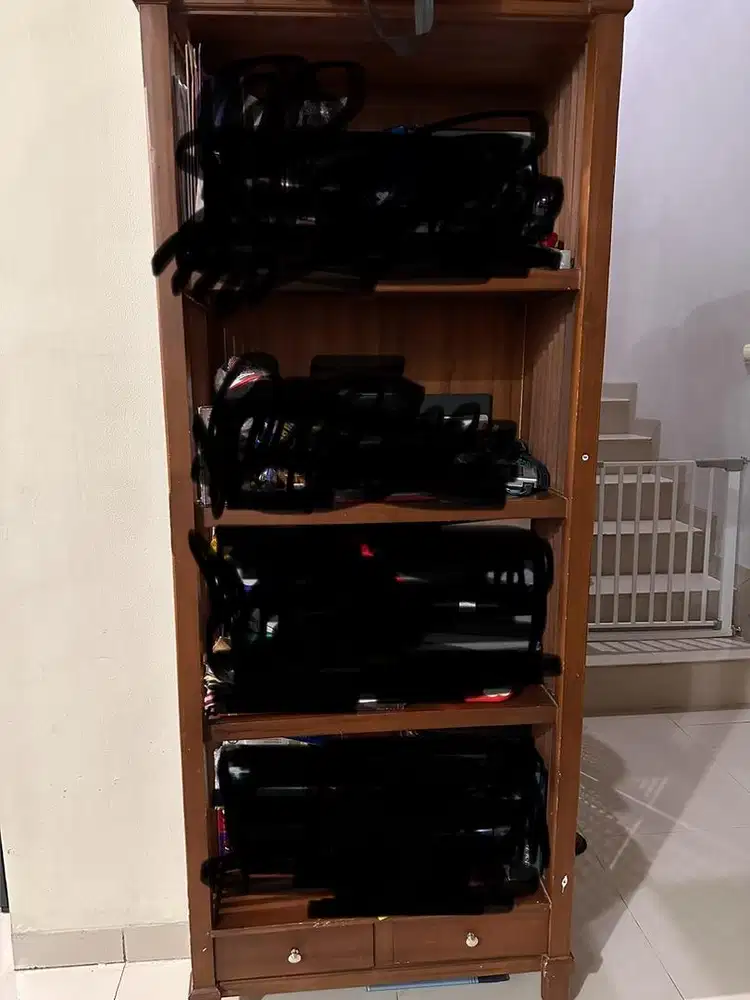 Jual lemari buku kayu jati