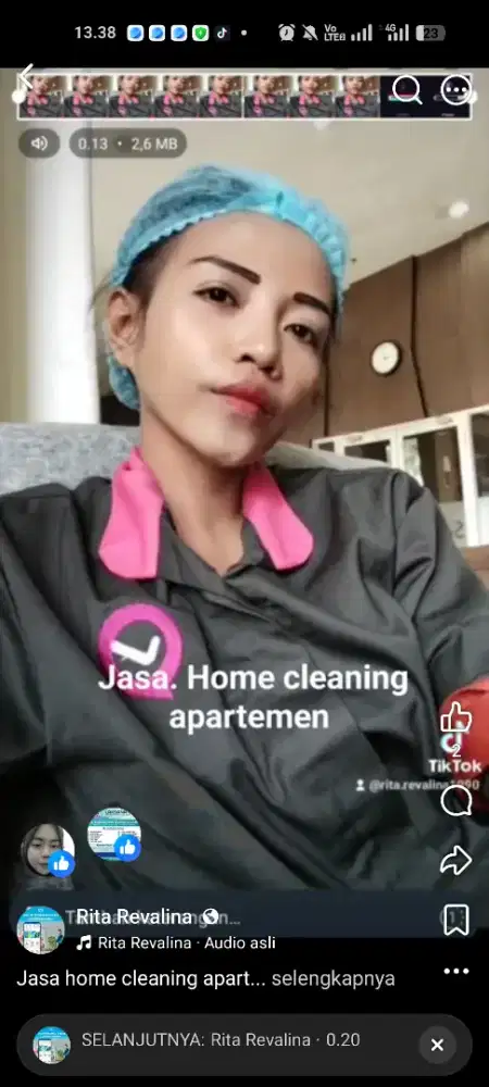 Jasa cleaning  harian per jam #goclean