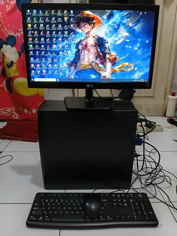 PC GAMING FULSET + LCD + RAM 8 GB + VGA 1 GB + HD 500 GB + GAMES APP