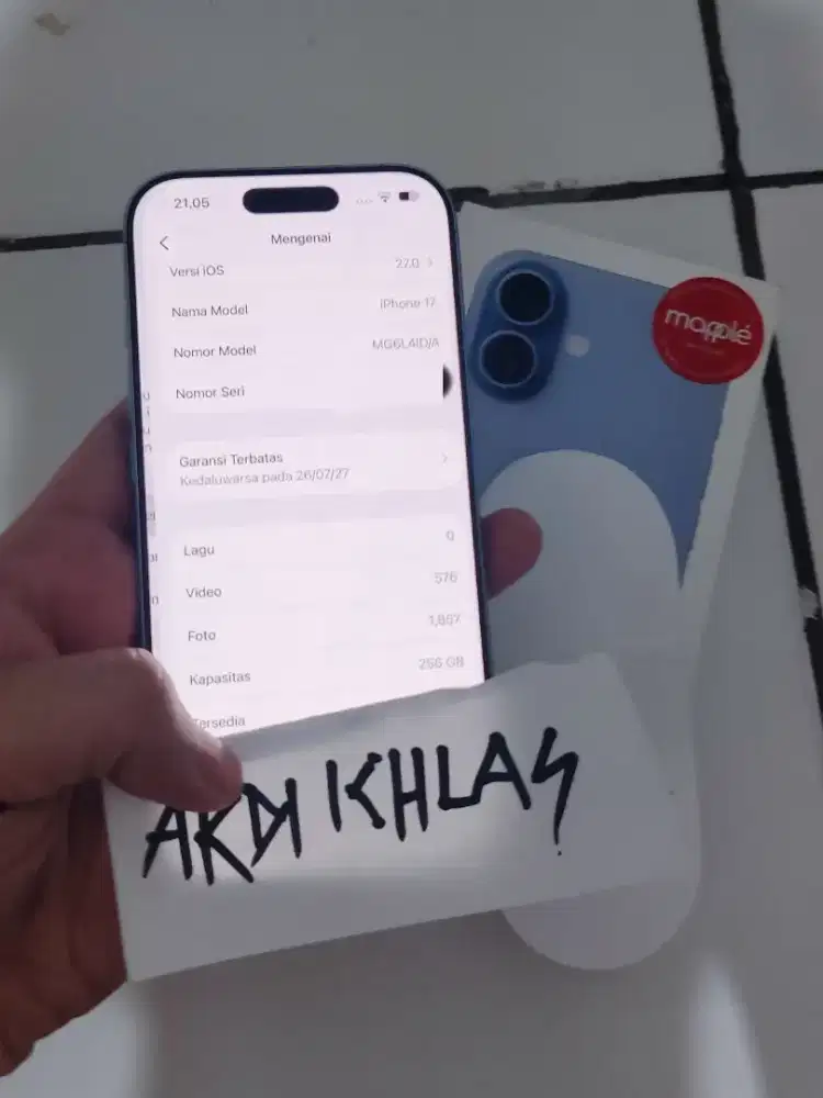 iPhone 17 256 GB BH 100 Garansi on