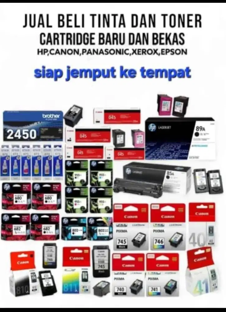 Tampung Catridge Printer Baru dan Bekas segala Merek Printer