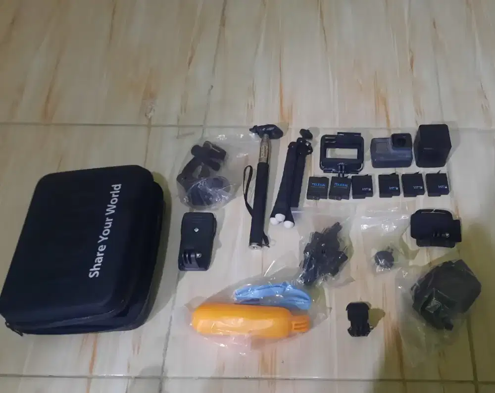 Gopro Hero 6 black edition full aksesoris action camera